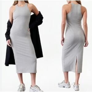 Athleta Signature Rib Maxi Dress- Size Small- Grey